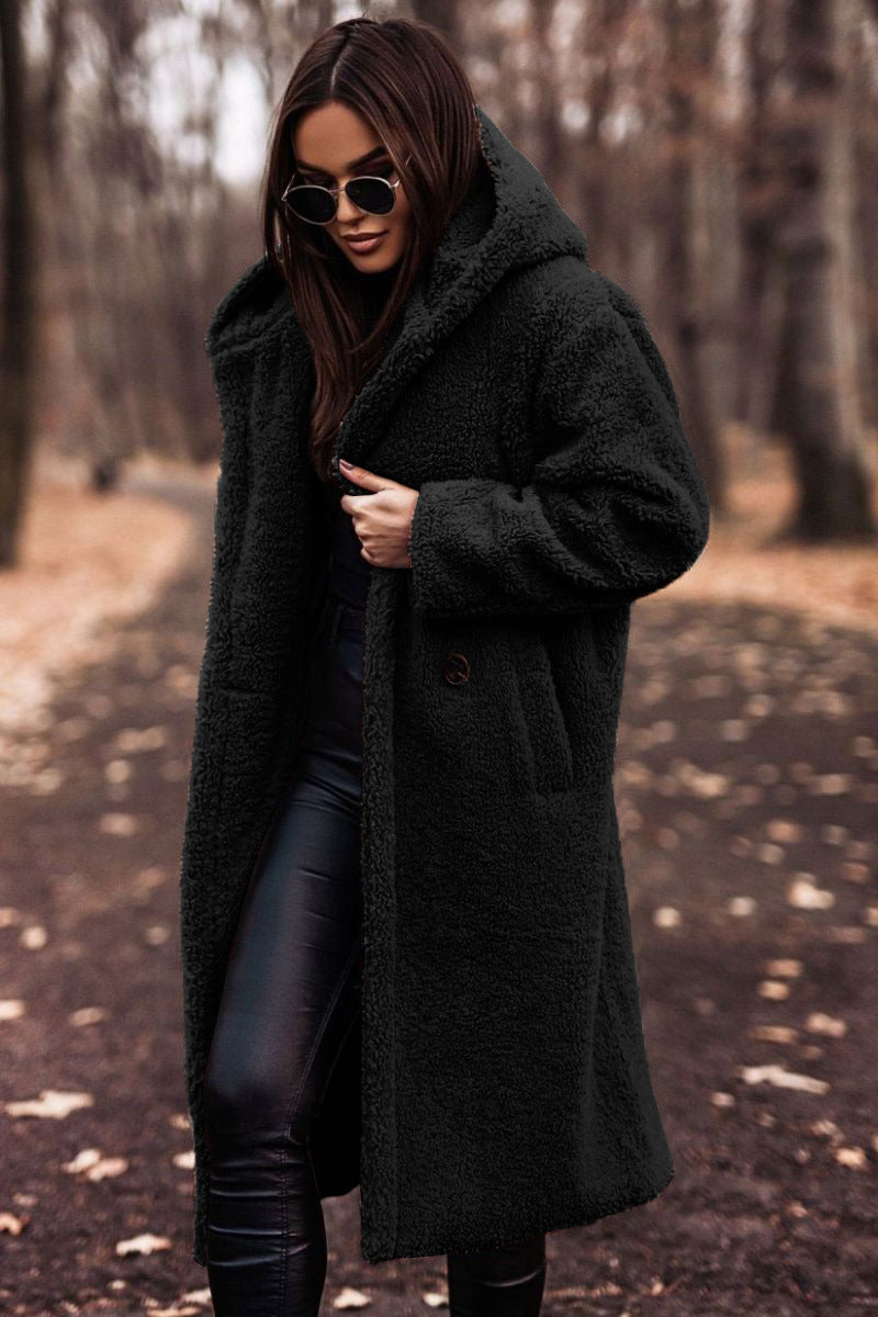 Copy of Fashion Long Wool Coat for WomenSolid Color Long Sleeve,Autumn/Winter Style