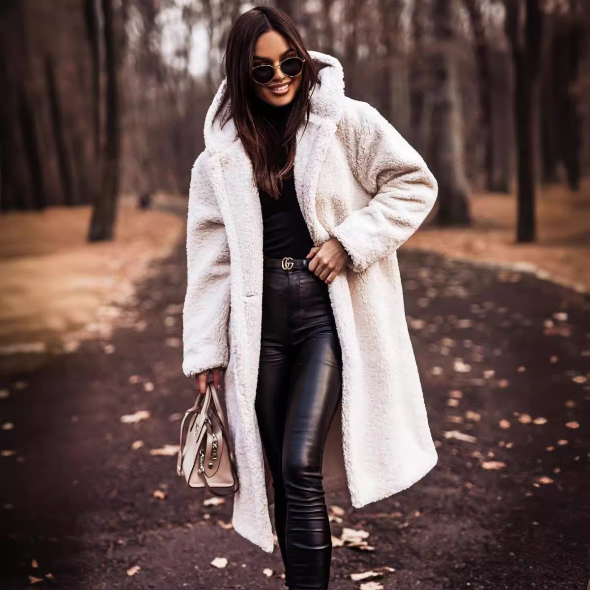 Copy of Fashion Long Wool Coat for WomenSolid Color Long Sleeve,Autumn/Winter Style
