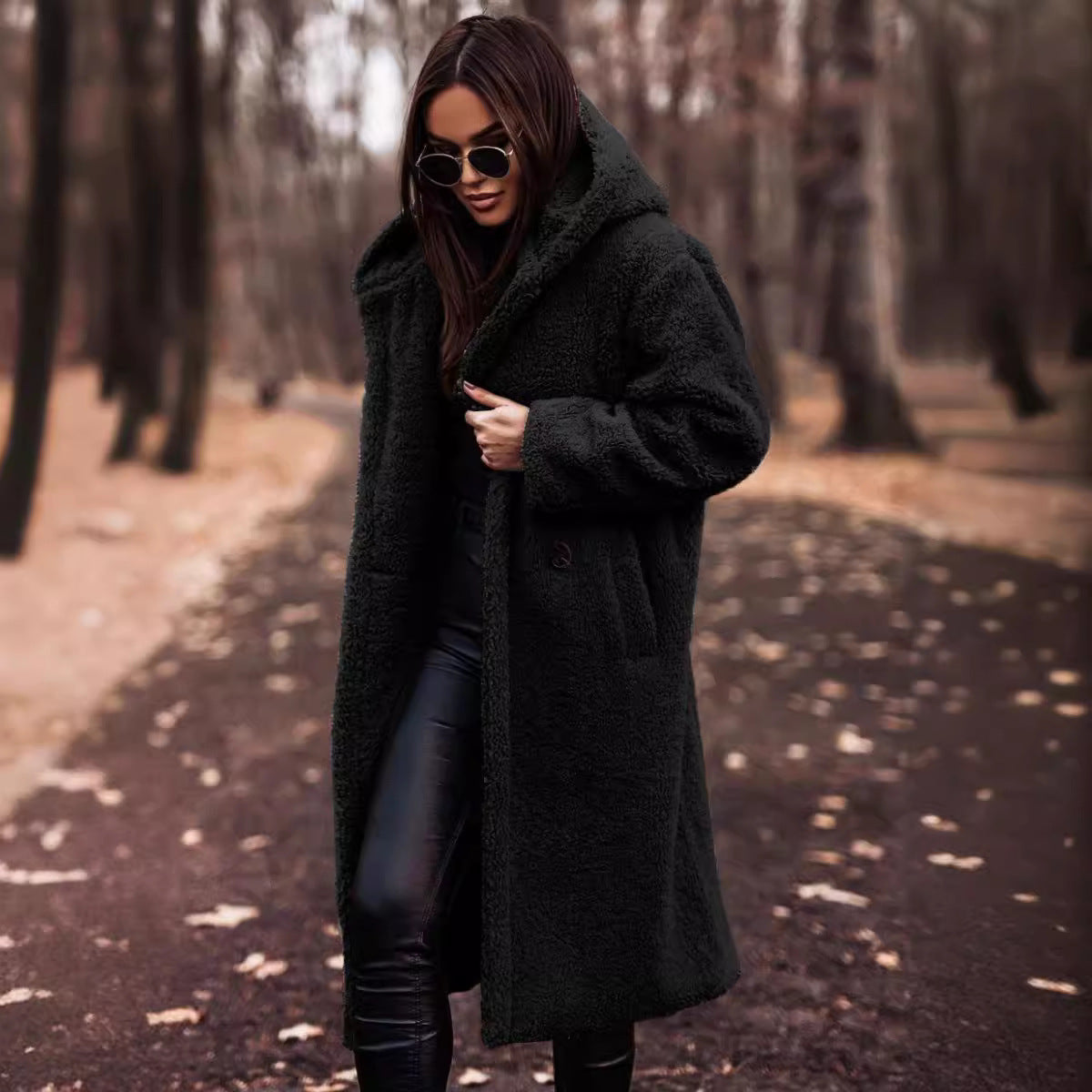 Copy of Fashion Long Wool Coat for WomenSolid Color Long Sleeve,Autumn/Winter Style