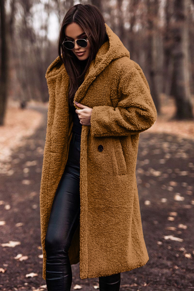 Copy of Fashion Long Wool Coat for WomenSolid Color Long Sleeve,Autumn/Winter Style