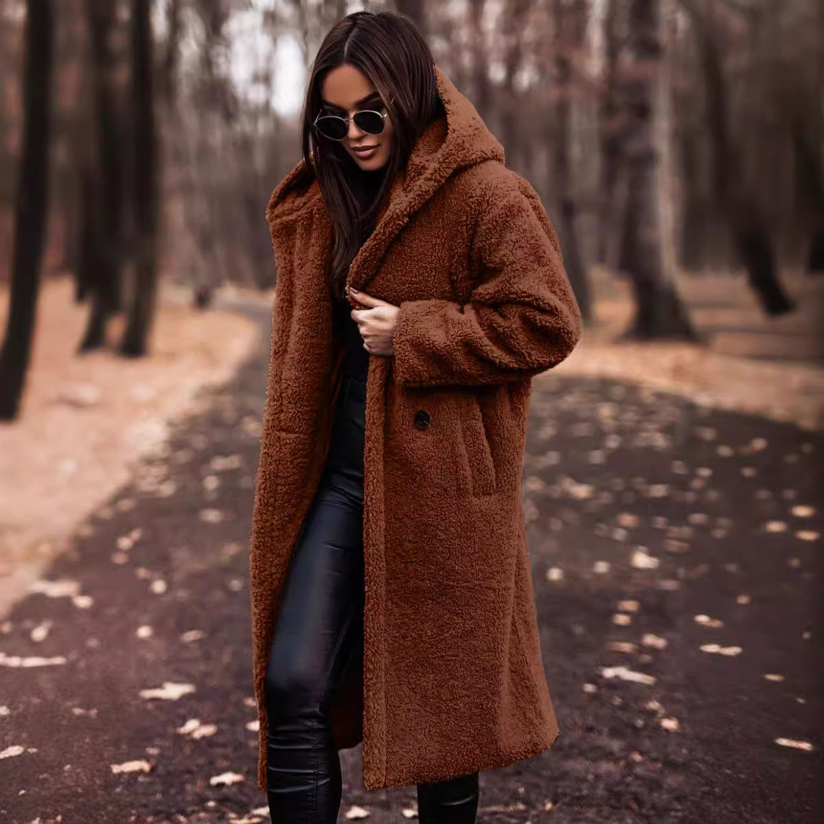 Copy of Fashion Long Wool Coat for WomenSolid Color Long Sleeve,Autumn/Winter Style