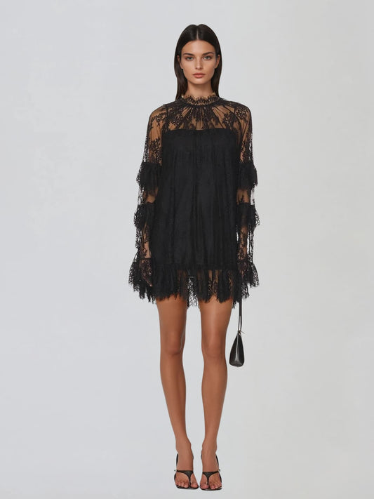 Xorinex Long Sleeve Lace Mini Dress